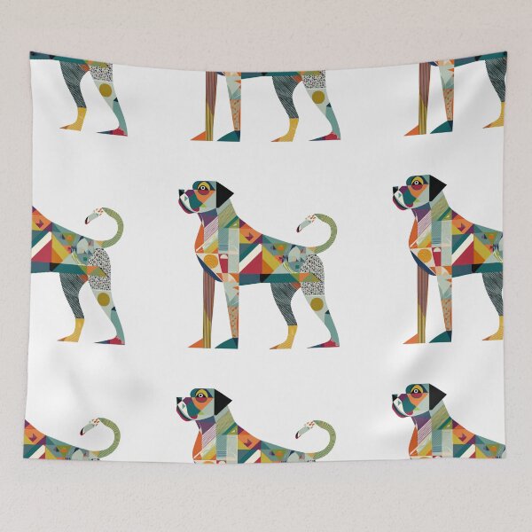 Item preview, Colorful Bullmastiff puppy dog designed and sold by MendaciousMina.