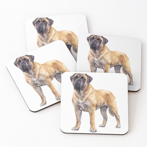 Item preview, Watercolor Bullmastiff puppy dog designed and sold by MendaciousMina.