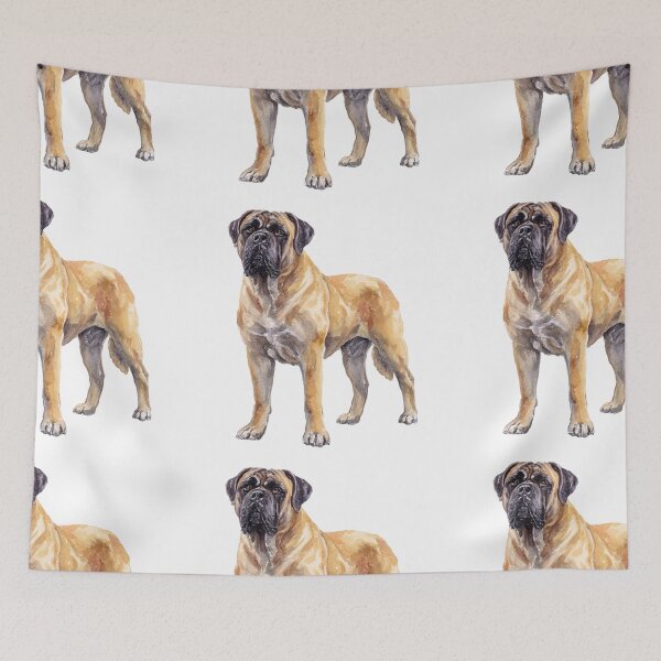 Item preview, Watercolor Bullmastiff puppy dog designed and sold by MendaciousMina.