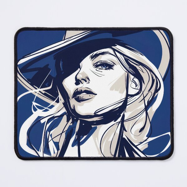 Item preview, Cowgirl - Blue Abstract Art designed and sold by shadow-bloom.