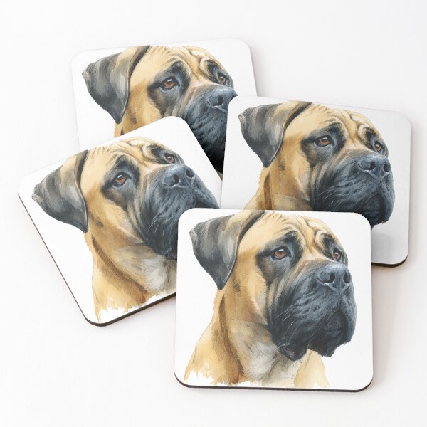 Item preview, Watercolor Bullmastiff puppy dog designed and sold by MendaciousMina.