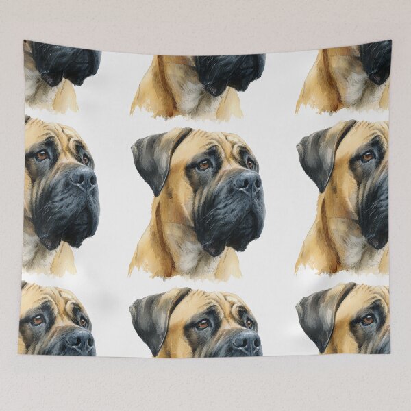 Item preview, Watercolor Bullmastiff puppy dog designed and sold by MendaciousMina.