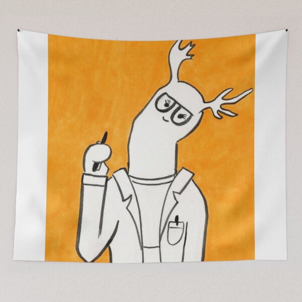 Item preview, Minimalist Deer Scientist Character in Lab Coat Drawing designed and sold by PumpkinSpell.