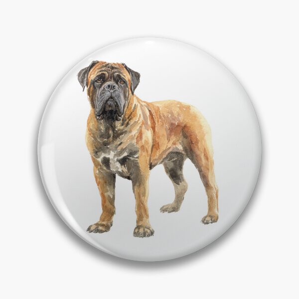 Item preview, Watercolor Bullmastiff puppy dog designed and sold by MendaciousMina.