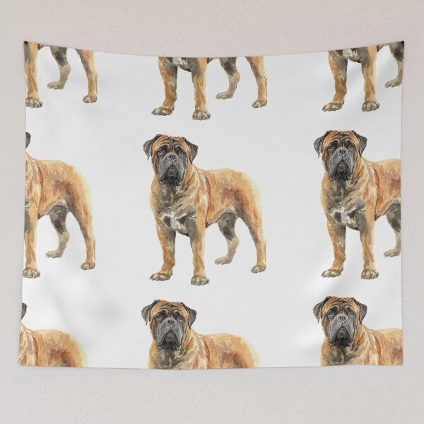 Item preview, Watercolor Bullmastiff puppy dog designed and sold by MendaciousMina.