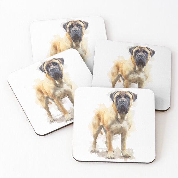 Item preview, Watercolor Bullmastiff puppy dog designed and sold by MendaciousMina.