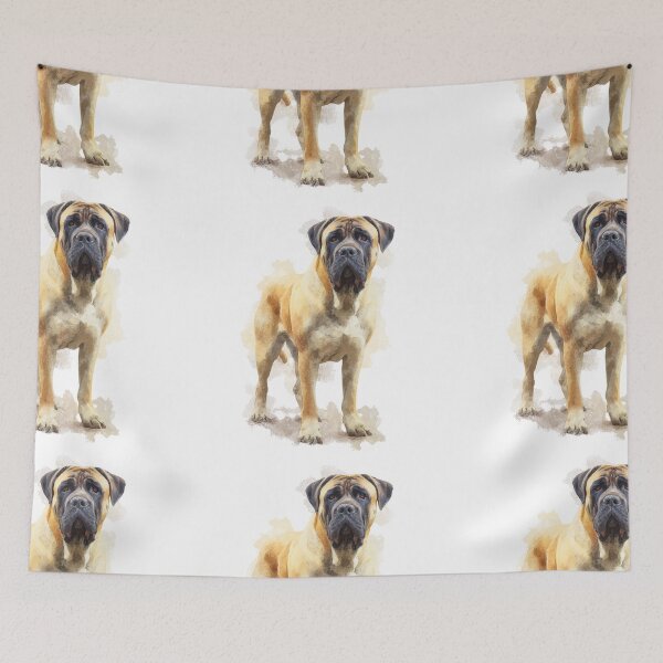 Item preview, Watercolor Bullmastiff puppy dog designed and sold by MendaciousMina.