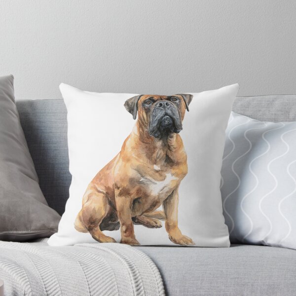 Artikelvorschau, Aquarell-Bullmastiff-Welpe entworfen und verkauft von MendaciousMina.