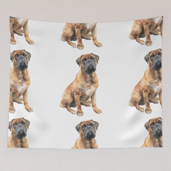 Item preview, Watercolor Bullmastiff puppy dog designed and sold by MendaciousMina.