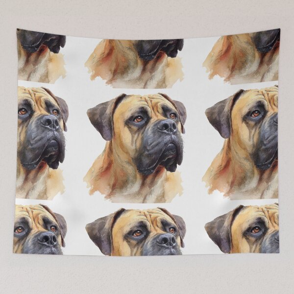 Item preview, Watercolor Bullmastiff puppy dog designed and sold by MendaciousMina.
