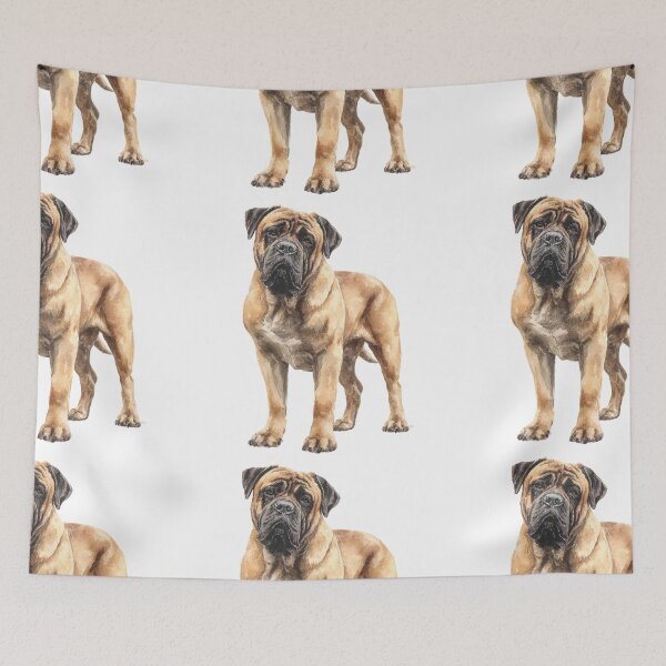 Item preview, Watercolor Bullmastiff puppy dog designed and sold by MendaciousMina.