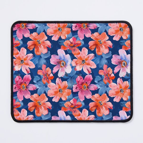 Item preview, Vibrant Pink Navy Abstract Watercolor Floral designed and sold by arteresting-art.