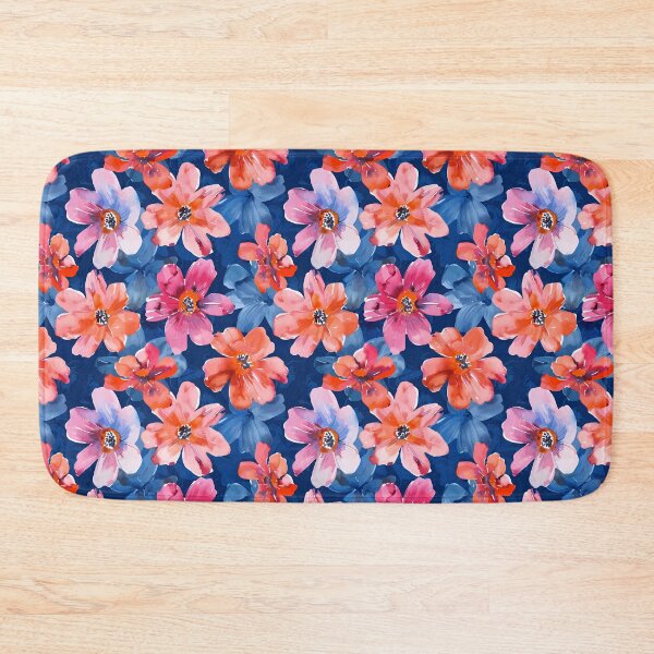 Item preview, Vibrant Pink Navy Abstract Watercolor Floral designed and sold by arteresting-art.