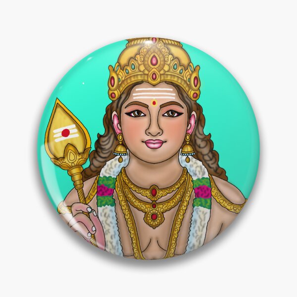 Item preview, Lord Skanda Artwork | Divine Kartikeya Hindu God Digital Illustration designed and sold by Harshit_Digital_Arts.