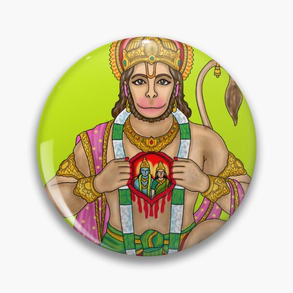 Item preview, Lord Hanuman Artwork | Powerful Hindu God Digital Painting Illustration designed and sold by Harshit_Digital_Arts.