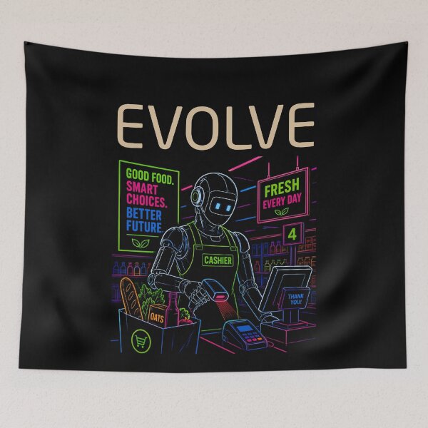 Item preview, Robot Evolution T-Shirt | Future of AI & Human Innovation designed and sold by TEEJAMBOREE.