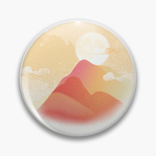 Item preview, Sunset Mountain Silhouette | Boho Desert Sun Circle Art designed and sold by alizye.