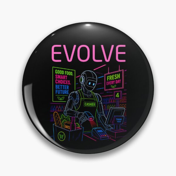 Artikelvorschau, T-Shirt „Robot Evolution“ | Zukunft der KI und menschlicher Innovation entworfen und verkauft von TEEJAMBOREE.
