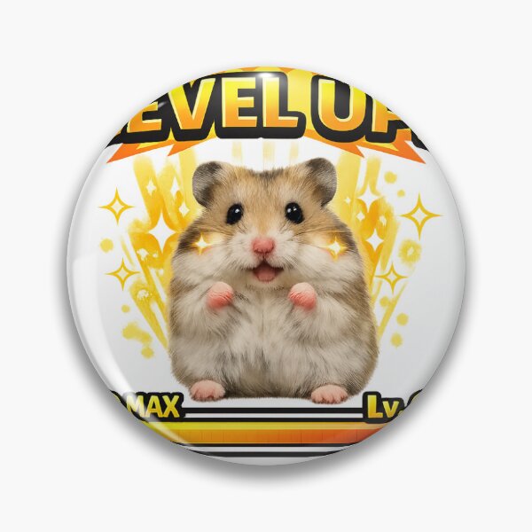 Item preview, Hamster Level Up EXP MAX Realistic Gamer Design designed and sold by ArtPrintPov.