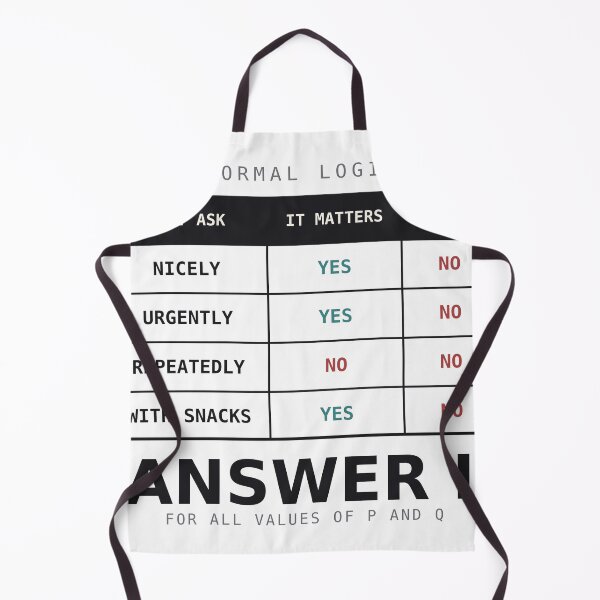 Item preview, The Answer Is No Truth Table Funny Logic Math Nerd Geeky Design designed and sold by deadpansupplyco.