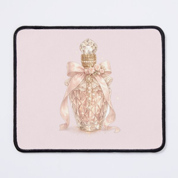 Item preview, Vintage Crystal Perfume Bottle with Pink Ribbon designed and sold by Danisrin Finds.