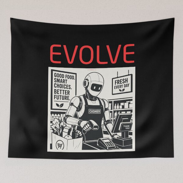 Item preview, Robot Evolution T-Shirt | Future of AI & Human Innovation designed and sold by TEEJAMBOREE.