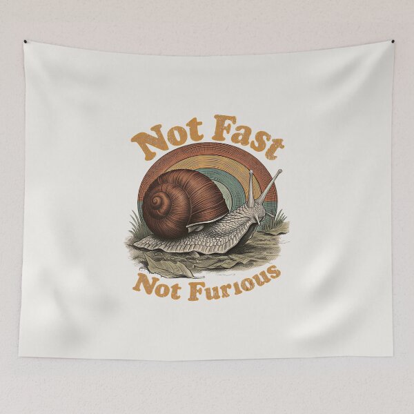 Item preview, Not Fast Not Furious Funny Snail Pace Retro Humor designed and sold by gear-posters.