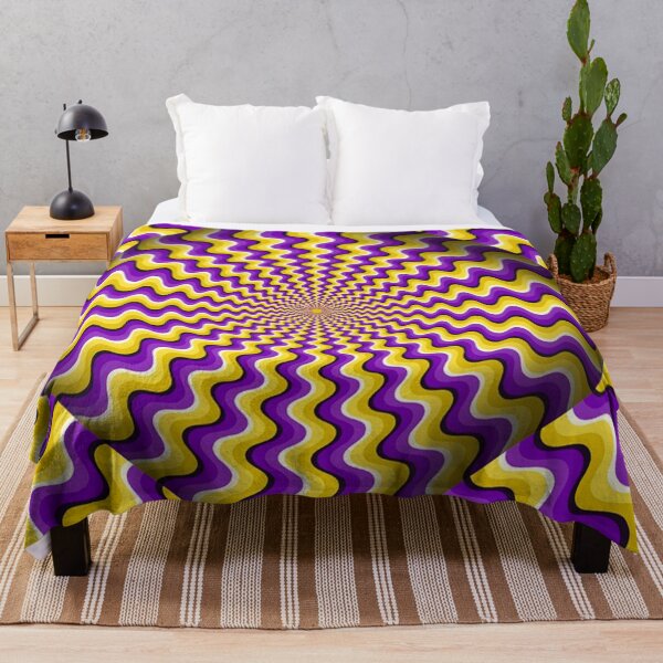 Item preview, Hypnotic Purple & Gold Wavy Tunnel Optical Illusion designed and sold by Outlet Raloel.