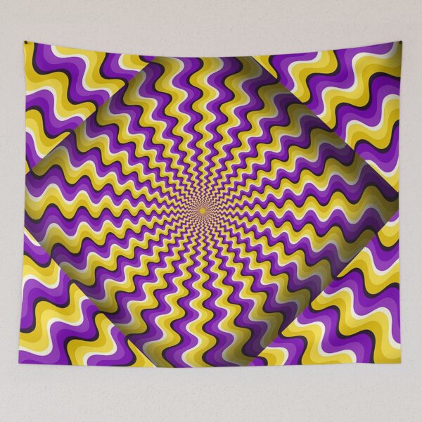Item preview, Hypnotic Purple & Gold Wavy Tunnel Optical Illusion designed and sold by Outlet Raloel.