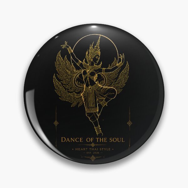 Item preview, Sacred Siamese Dancer - Elegant Gold Line Design designed and sold by HeartThaiStyle.