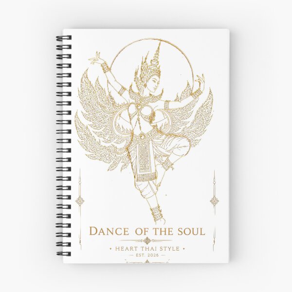 Item preview, Sacred Siamese Dancer - Elegant Gold Line Design designed and sold by HeartThaiStyle.