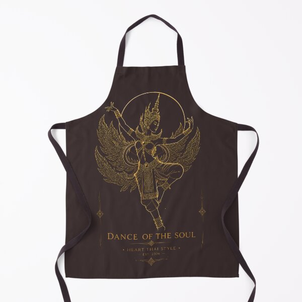 Item preview, Sacred Siamese Dancer - Elegant Gold Line Design designed and sold by HeartThaiStyle.