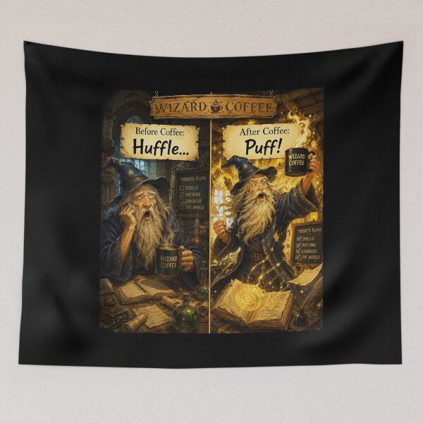 Item preview, ✨ MYTHUNDERSTOOD COLLECTION ✨ - Huffle Puff - Wizard's coffee ☕ designed and sold by WheelieGdArt.