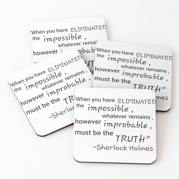 Item preview, Sherlock Holmes Quote designed and sold by Chad's Fresh Art.