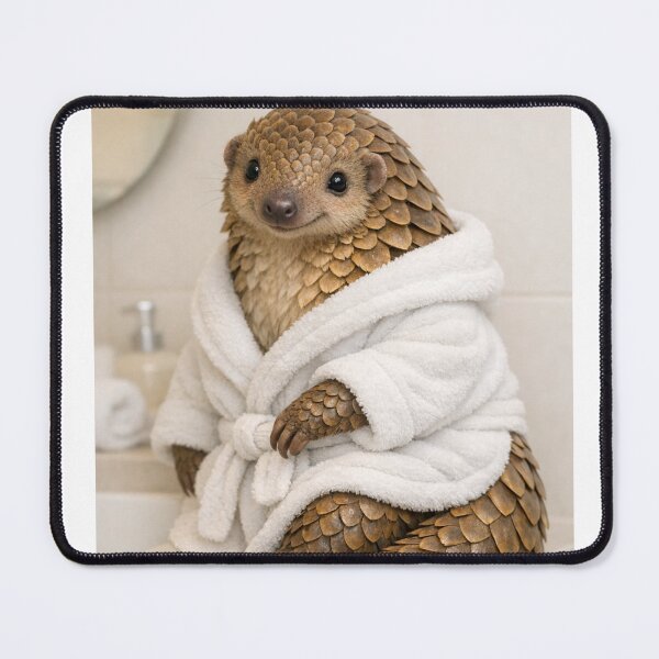 Item preview, Cozy Bathrobe Tree Pangolin designed and sold by Sillytoe.