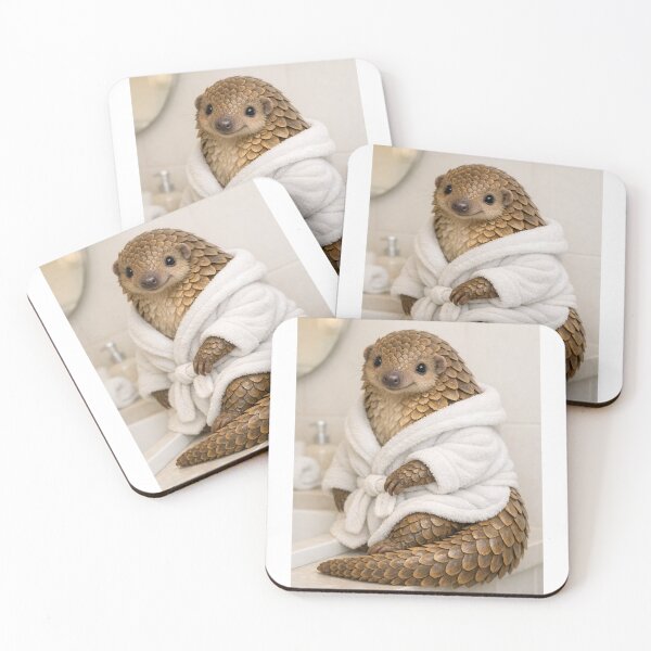 Item preview, Cozy Bathrobe Tree Pangolin designed and sold by Sillytoe.