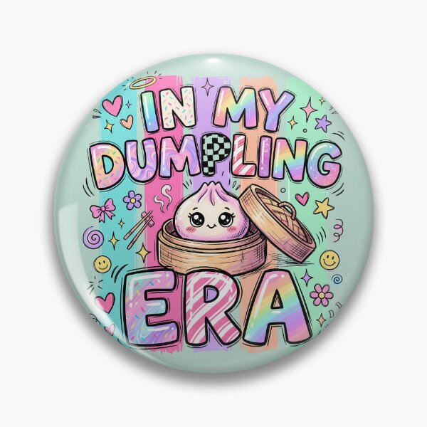Item preview, In My Dumpling Era – Kawaii Squishy Dumpling in Bamboo Steamer designed and sold by EmeraldeaArt.