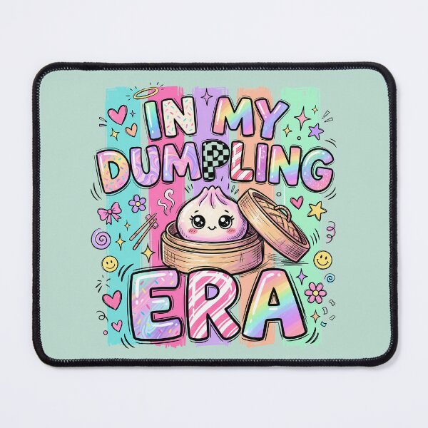 Item preview, In My Dumpling Era – Kawaii Squishy Dumpling in Bamboo Steamer designed and sold by EmeraldeaArt.
