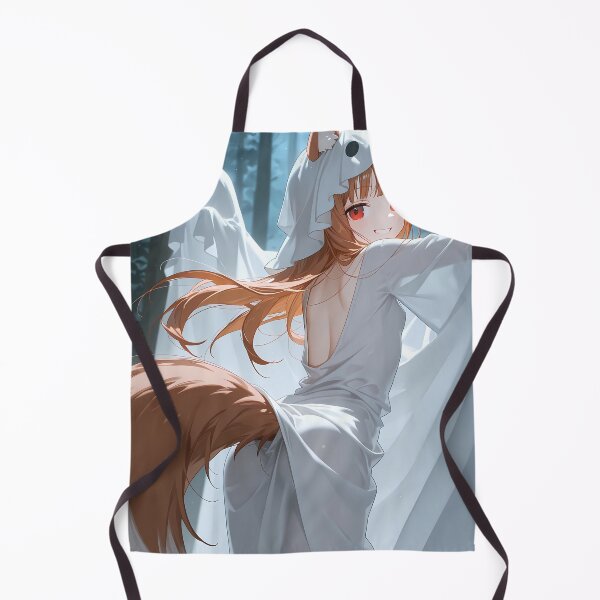 Item preview, Holo Spice And Wolf Hooded Ghost In Moonlit Night Forest designed and sold by SolenneAzur.