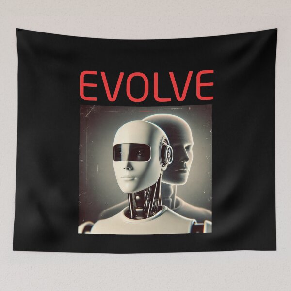 Item preview, Robot Evolution T-Shirt | Future of AI & Human Innovation designed and sold by TEEJAMBOREE.