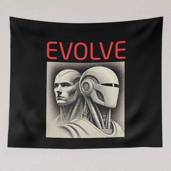 Item preview, Robot Evolution T-Shirt | Future of AI & Human Innovation designed and sold by TEEJAMBOREE.