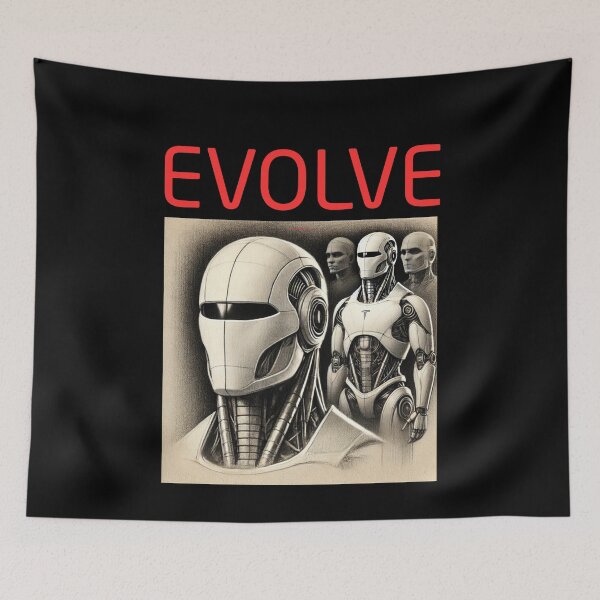 Item preview, Robot Evolution T-Shirt | Future of AI & Human Innovation designed and sold by TEEJAMBOREE.
