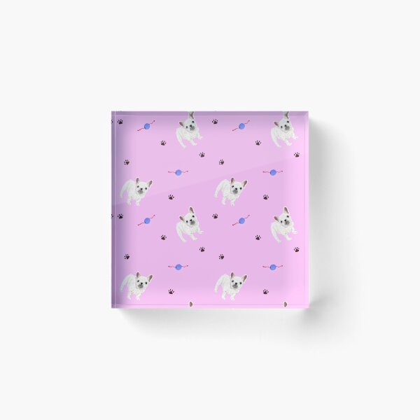 Item preview, French Bulldog Frenchie with Dog Toy and Paw Prints | Dog Lover Design designed and sold by yashiki.