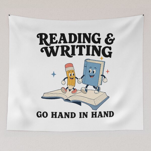 Item preview, Reading Teacher Literacy Reading and Writing Go Hand in Hand designed and sold by FreshVibe Prints.