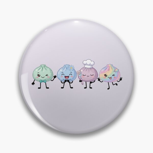 Item preview, Kawaii Dumpling Friends – Pastel Squishy Dumpling Crew designed and sold by EmeraldeaArt.