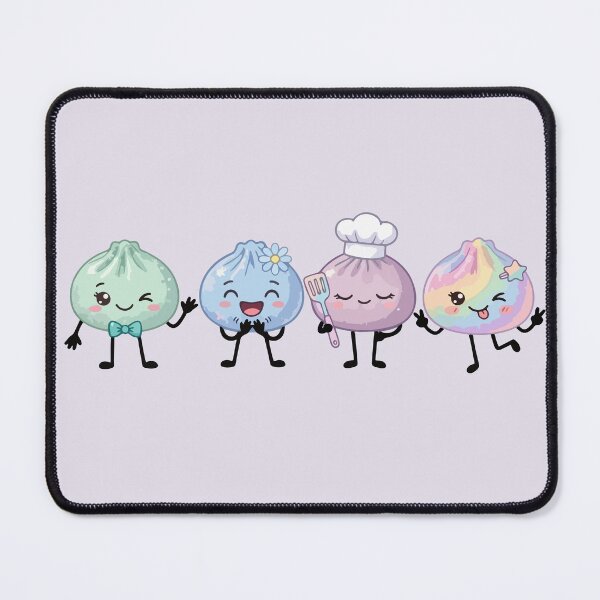 Item preview, Kawaii Dumpling Friends – Pastel Squishy Dumpling Crew designed and sold by EmeraldeaArt.