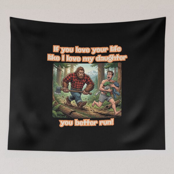 Item preview, Bigfoot I Love My Daughter - Funny Big Girl Dad Cryptidcore designed and sold by Spank My Yeti.