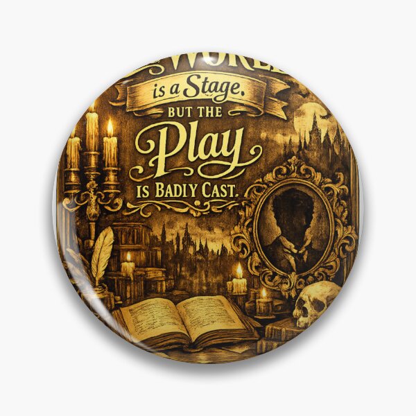 Item preview, Oscar Wilde Quote Shirt – The World Is a Stage Dark Academia Design designed and sold by Shadowframe Studios.