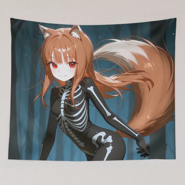 Item preview, Holo Spice And Wolf Halloween Skeleton Costume Moonlight Forest designed and sold by reinazenka.