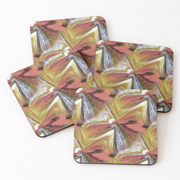 Item preview, Colorful Retro Marble Butterflies in Peach and Yellow designed and sold by Artistestella.